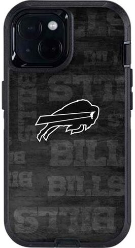 غلاف هاتف Skinit متوافق مع OtterBox Defender iPhone 13 - تصميم أسود وأبيض مرخص رسميًا من NFL Buffalo Bills in Kuwait