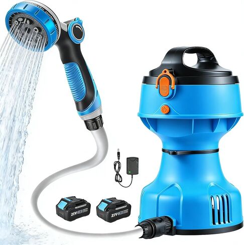 Cordless Stick Water Transfer Pump Included 4000mAh 21V Battery and 2A Fast Charger 720GPH 32FT Head Compatible with 18V Makita Battery Portable Utility Sump Pump for Garden Pool RV Boat Draining in Kuwait