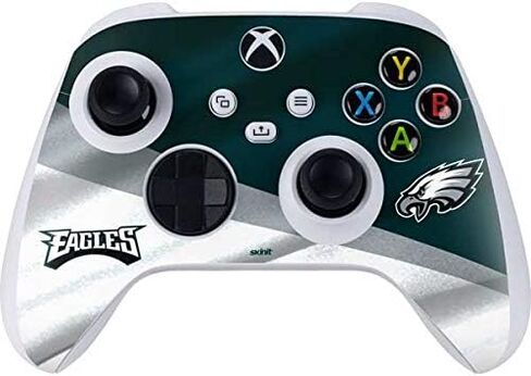 ملصق Skinit المخصص للألعاب متوافق مع وحدة تحكم Xbox Series S - تصميم شعار كبير مرخص رسميًا من NFL Philadelphia Eagles in Kuwait