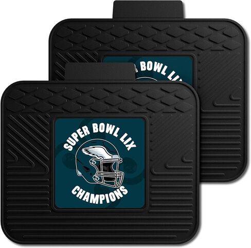 FANMATS 46239 2024-25 أبطال Super Bowl LIX - سجادات فيلادلفيا إيجلز قطعتين | أسود | 14 بوصة × 17 بوصة | شعار أبطال Super Bowl LIX in Kuwait
