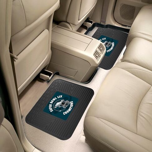 FANMATS 46239 2024-25 أبطال Super Bowl LIX - سجادات فيلادلفيا إيجلز قطعتين | أسود | 14 بوصة × 17 بوصة | شعار أبطال Super Bowl LIX in Kuwait