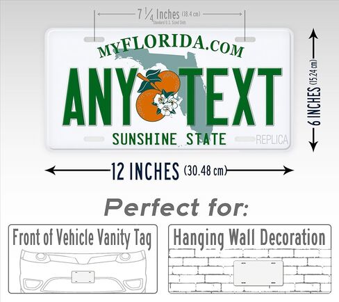 Personalized Florida License Plate, Choose Life or Regular Style Novelty Replica FL Custom Auto Tag in Saudi Arabia