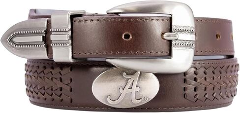 NCAA Alabama Crimson Tide Full Grain Leather Braided Concho Belt in Saudi Arabia