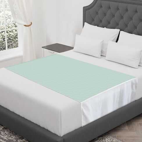 CoolShields Waterproof Bed Pads, 76" x 36" Washable Reusable Mattress Protector Bedwetting Pad for Incontinence in Kuwait