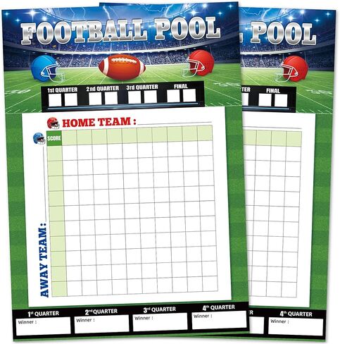 Actilize 2 حزمة ملصقات حمام السباحة لكرة القدم، 19.7 × 27.5 بوصة لوحة مربعات كرة القدم، ديكورات الحفلات لحفلة السوبر بول، حمام السباحة المكتبي، لوازم حفلات الباب الخلفي in Kuwait