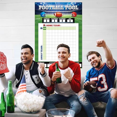 Actilize 2 حزمة ملصقات حمام السباحة لكرة القدم، 19.7 × 27.5 بوصة لوحة مربعات كرة القدم، ديكورات الحفلات لحفلة السوبر بول، حمام السباحة المكتبي، لوازم حفلات الباب الخلفي in Kuwait