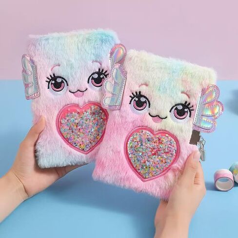 MOCETY Axolotl Diary with Lock, Gift, Secret Diary Journal Notebook with Plush Pen, 8 PCS Axolotl Stickers, Cute Axolotl Headband, Axolotl Necklace Axolotl Practical Gift for Birthday in Saudi Arabia