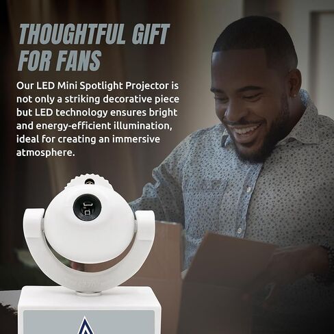 Sporticulture NFL American Football Dallas Cowboys - Adjustable Led Mini Spotlight Projector with 6 Team Logo Designs - Portable & Rechargeable Spotlight - Battery-Operated - 4.375" x 3.125" in Saudi Arabia