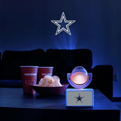 Sporticulture NFL American Football Dallas Cowboys - Adjustable Led Mini Spotlight Projector with 6 Team Logo Designs - Portable & Rechargeable Spotlight - Battery-Operated - 4.375" x 3.125" in Saudi Arabia