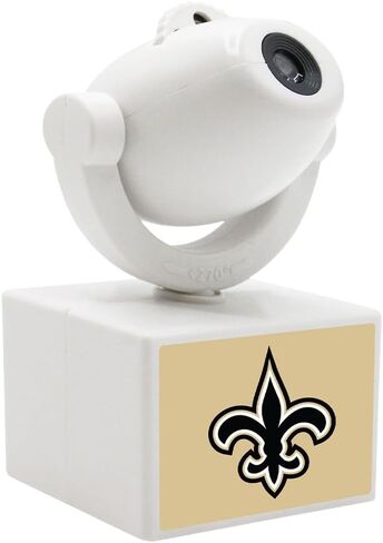 Sporticulture NFL American Football New Orleans Saints - Adjustable Led Mini Spotlight Projector with 6 Team Logo Designs - Portable & Rechargeable Spotlight - Battery-Operated - 4.375" x 3.125" in Saudi Arabia