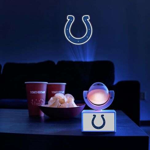 Sporticulture NFL American Football Indianapolis Colts - جهاز عرض صغير LED قابل للتعديل مع 6 تصميمات لشعار الفريق - مصباح كشاف محمول وقابل لإعادة الشحن - يعمل بالبطارية - 4.375 بوصة × 3.125 بوصة in Kuwait