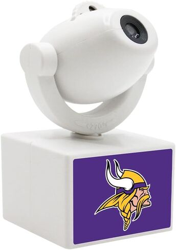 Sporticulture NFL American Football Minnesota Vikings - جهاز عرض كشاف صغير LED قابل للتعديل مع 6 تصميمات لشعار الفريق - مصباح كشاف محمول وقابل لإعادة الشحن - يعمل بالبطارية - 4.375 بوصة × 3.125 بوصة in Kuwait