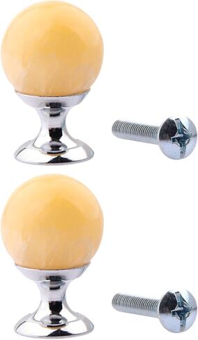 KEXYOAN Kitchen Cupboard Handles 2 Pack 20mm Natural OreKnob Small Crystal Cabinet Knob Suitable for Dressing Table Drawer Box Round Pull(Brown) in Kuwait