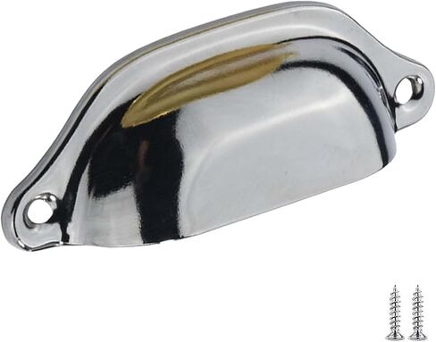 KEXYOAN Cabinet Knobs 12 Pcs Gold Shell Shaped Drawer Pulls Handles 3.9 Inch 100 mm Antique Dressing Table Suitable for Cabinets Wardrobe Doors Bathroom Furniture Hardware(Silver) in Kuwait