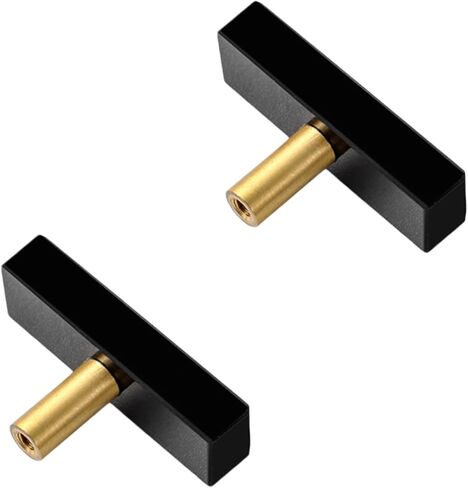 KEXYOAN Handle Drawer Knobs 6 Pack Marble Brass Square Black Crystal Cabinet Wardrobe Door Knob 130mm(White Single Hole) in Kuwait
