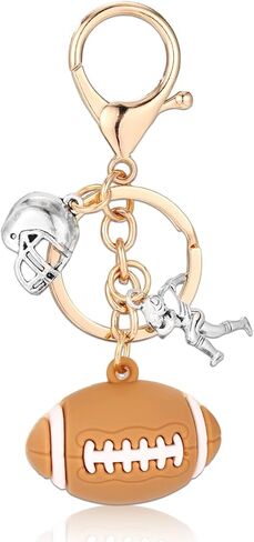 Mikovivi 3D Football Keychain, Sport Theme keychain Gift with 3D Ball Pendent Backpack Charm for Kids Boys Men Women Sport Fans & Lover Party Favors(Rugby) in Saudi Arabia
