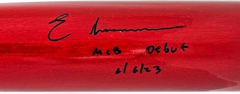 Elly De La Cruz موقعة من Red Player Model Bat Reds "M.L.B Debut 6/6/23" Beckett BAS Witness in Kuwait