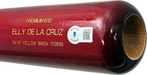 Elly De La Cruz موقعة من Red Player Model Bat Reds "M.L.B Debut 6/6/23" Beckett BAS Witness in Kuwait