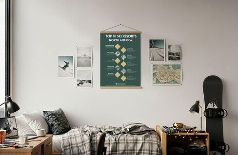 McSenderson Top 10 Ski Resorts Scratch Off Poster North America in Saudi Arabia