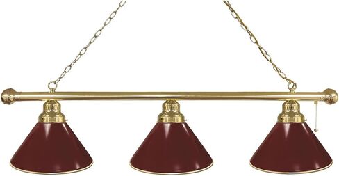 HBS Burgundy 3 Shade Billiard Light by The Holland Bar Stool Co. in Saudi Arabia