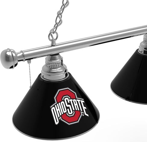 HBS Ohio State 3 Shade Billiard Light with Chrome Fixture by The Holland Bar Stool Co. in Saudi Arabia
