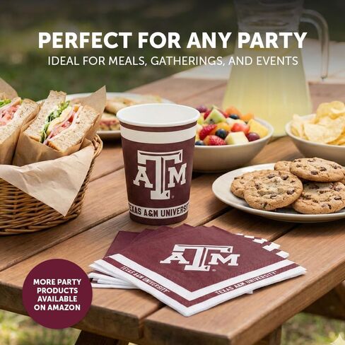 Desert Cactus Texas A&M University Paper Cups TAMU Aggies 20 Count 9 ounce Cold Beverage Cups for Tailgates, Graduation and Events (Design A) in Saudi Arabia