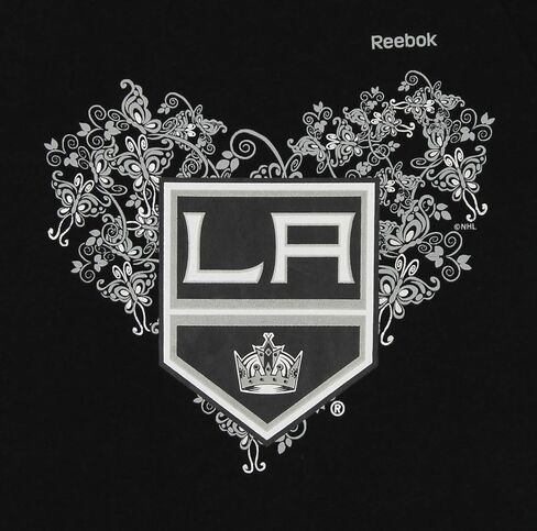 فستان NHL Little Girls Los Angeles Kings Fancie ذو الخصر المنسدل، أسود، مقاس كبير in Kuwait