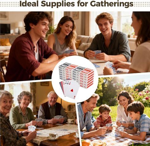 OMISTAR 48 Decks Entertaining Cards Set, 24 Pack Black and 24 Pack Red, 54 Count Per Deck, Travel Playing Items, Ideal for Poker, Blackjack, Canasta, Rummy, Game Supplies for Parties, Clubs in Saudi Arabia