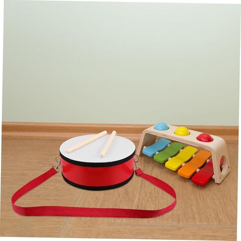 SWOOMEY 1 Set Red Marching Snare Drum for Lightweight Handheld Drum with Convenient Strap for Outdoor Performances Enhances Team Spirit and Music Enjoyment in Saudi Arabia