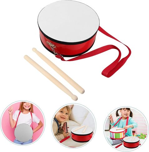 SWOOMEY 1 Set Red Marching Snare Drum for Lightweight Handheld Drum with Convenient Strap for Outdoor Performances Enhances Team Spirit and Music Enjoyment in Saudi Arabia
