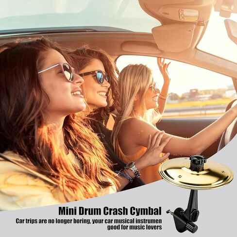 HEDPF Car Cymbal Air Vent Clip(2PCS)-Gold Mini Crash Cymbals for Car Dashboard,Easy Install Stainless Steel Musical Gift for Drummers & Music Lovers,No Tools Needed in Saudi Arabia