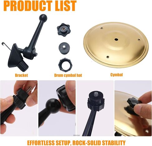 HEDPF Car Cymbal Air Vent Clip(2PCS)-Gold Mini Crash Cymbals for Car Dashboard,Easy Install Stainless Steel Musical Gift for Drummers & Music Lovers,No Tools Needed in Saudi Arabia