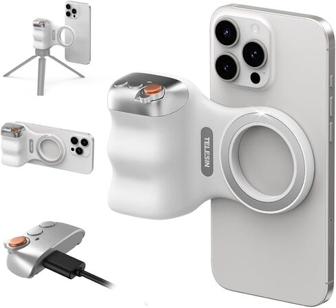 Telesin Fun Shot Camera Magnetic Phone Camera DSLR Style Grip لـ iPhone & Android مع زر مصراع لاسلكي قابل للفصل - 1/4 " in Kuwait