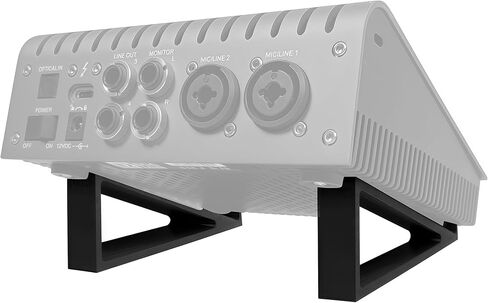 Musiin Audio Interface Stand compatible with SSL2+ MK2,ID14 MK2,ID4 MK2,Apollo X 4,and more.Minimal design with solid triangle frame saves space and keeps your setup stable and professional (black) in Kuwait