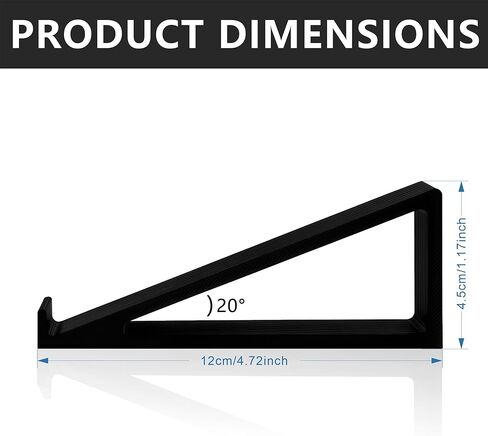 Musiin Audio Interface Stand compatible with SSL2+ MK2,ID14 MK2,ID4 MK2,Apollo X 4,and more.Minimal design with solid triangle frame saves space and keeps your setup stable and professional (black) in Kuwait