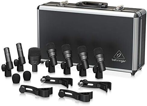 طقم ميكروفون احترافي من بهرنجر BC1200 مكون من 7 قطع للاستوديو والتطبيقات الحية، أسود in Saudi Arabia