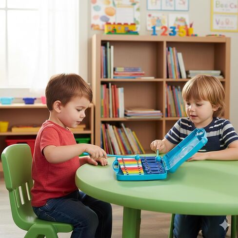 MoResolune Glockenspiel إكسيليفون للأطفال البالغين 25 ملاحظة قوس قزح مفتاح إكسيليفون مع حافظة للطلاب المبتدئين أدوات هدايا عيد الميلاد in Kuwait