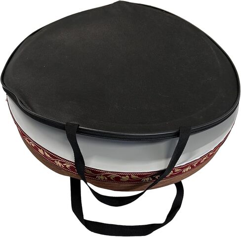 Turkish Bendir Drum – Handcrafted traditional Turkish Frame Drum, Wooden frame with Fiber Skin Head, Tunable Percussion Instrument (17" & 18" Sizes) (18 inch) in Saudi Arabia