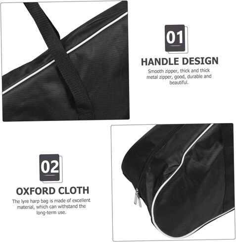 Garneck Harp Gig Bag Padded Harp Case Oxford Cloth Lightweight Storage Bag Comfortable Carrying Case in Saudi Arabia