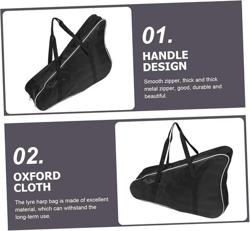 Garneck Harp Gig Bag Padded Harp Case Oxford Cloth Lightweight Storage Bag Comfortable Carrying Case in Saudi Arabia