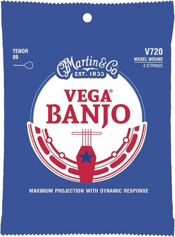 Vega® Banjo Strings – Nickel, Light Gauge | 5-String Set for Bluegrass, Clawhammer & Folk | Long-Lasting Nickel/Steel Alloy in Saudi Arabia