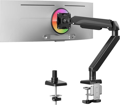 Mountup Arm Huchice Single Monitor Arm لـ 42 40 39 34 بوصة ، شاشات شاشة للمكتب يحمل ما يصل إلى 33 رطلاً ، شاشات Ultrawide القابلة للتعديل مع قاعدة C-Clamp & Grommet in Saudi Arabia