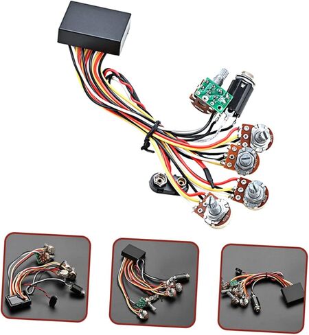 TOYANDONA Active Bass Preamp Wiring Circuit Kit Durable Electric Guitar Parts for Easy Installation Compact and Professional Design for Bass Guitar Replacement in Saudi Arabia
