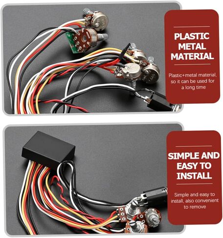 TOYANDONA Active Bass Preamp Wiring Circuit Kit Durable Electric Guitar Parts for Easy Installation Compact and Professional Design for Bass Guitar Replacement in Saudi Arabia