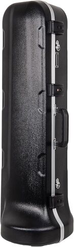 Crossrock ABS Hardshell Tenor Trombone Case - Fits Standard/Trigger Trombones with F-Attachment - Shockproof Design/Single Shoulder Strap & Plush-Lined Interior - Black (CRA980TBBK) in Saudi Arabia