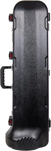 Crossrock ABS Hardshell Tenor Trombone Case - Fits Standard/Trigger Trombones with F-Attachment - Shockproof Design/Single Shoulder Strap & Plush-Lined Interior - Black (CRA980TBBK) in Saudi Arabia