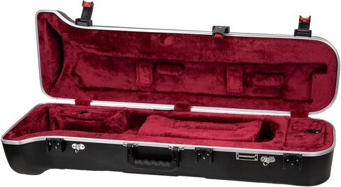 Crossrock ABS Hardshell Tenor Trombone Case - Fits Standard/Trigger Trombones with F-Attachment - Shockproof Design/Single Shoulder Strap & Plush-Lined Interior - Black (CRA980TBBK) in Saudi Arabia