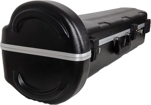 Crossrock ABS Hardshell Tenor Trombone Case - Fits Standard/Trigger Trombones with F-Attachment - Shockproof Design/Single Shoulder Strap & Plush-Lined Interior - Black (CRA980TBBK) in Saudi Arabia