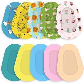 10 Styles Kids Eye Patches 100 PCS Adhesive Cartoon Colorful Eye Pads Breathable, Comfortable for Kids in Saudi Arabia
