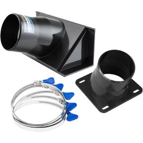 POWERTEC 70395 2-1/2" OD Router Table Dust Port, 2-1/2" OD Universal Dust Port and 5-PC 2-1/2" Key Hose Clamps